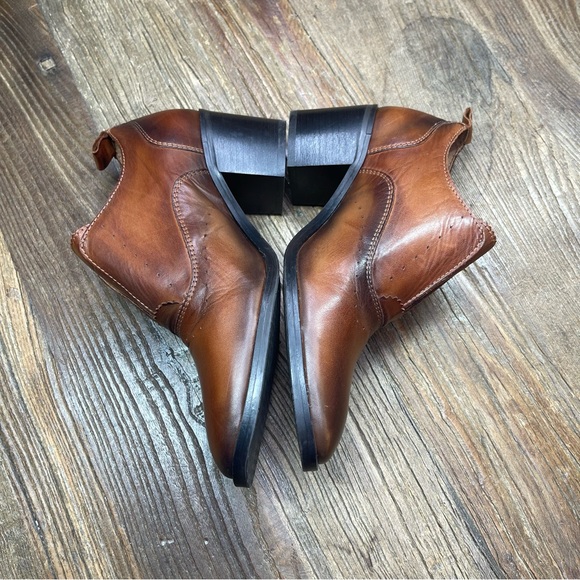 New ~ MIZ Mooz New York Jonnie Ankle Boots Brown Leather Sz EU39 ~ 8.5-9 - Picture 8 of 10